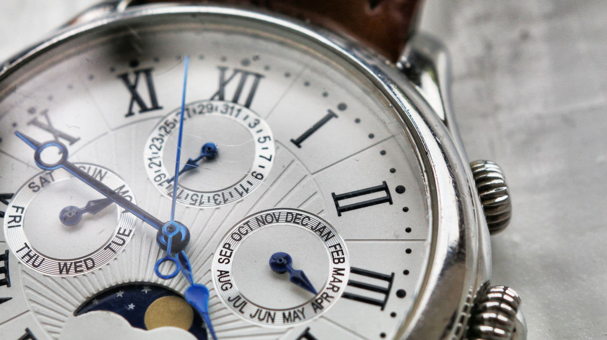 Nahaufnahme einer Vintage-Armbanduhr