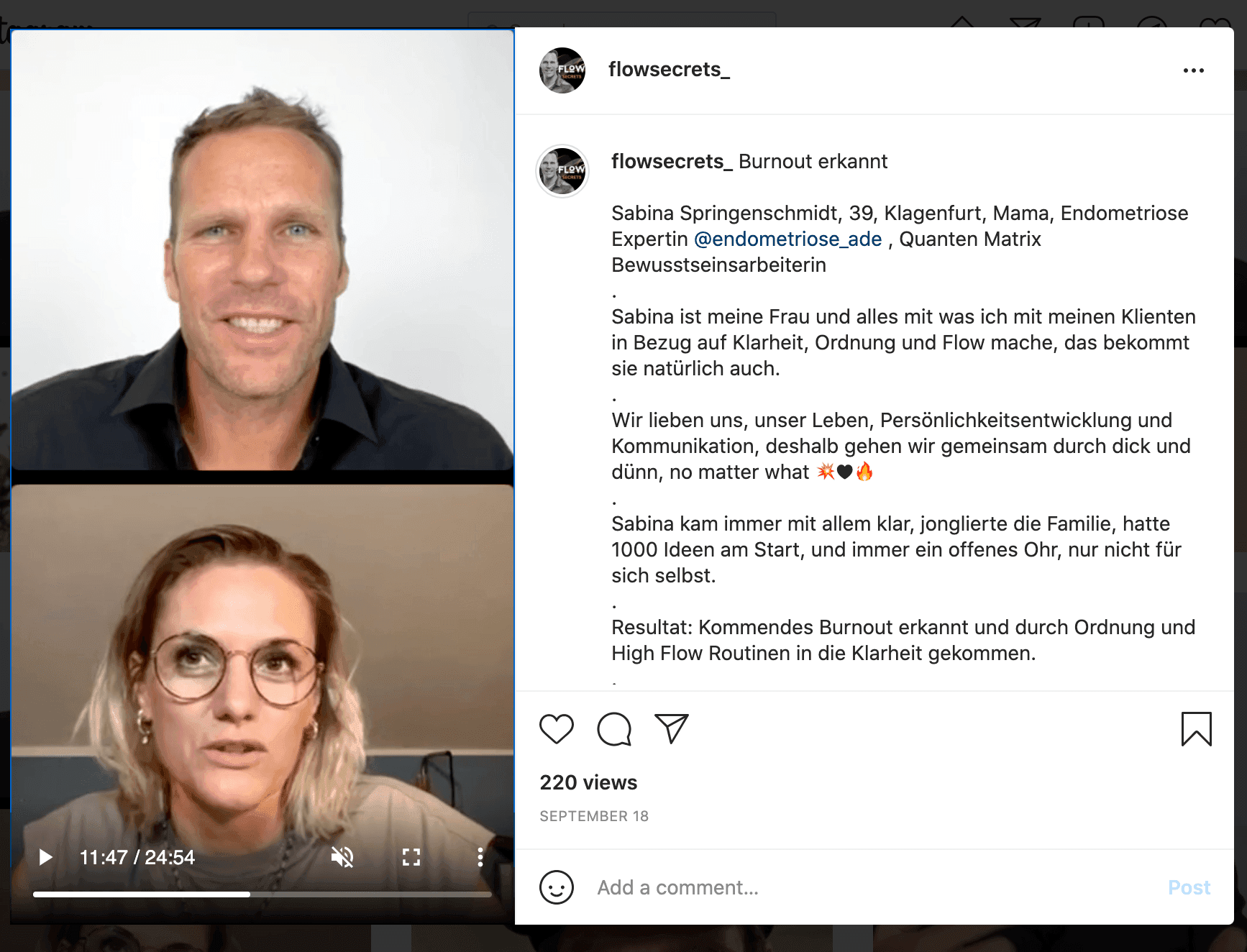 Video-Interview: Alexander Springenschmidt im Gespräch mit Sabina Springenschmidt